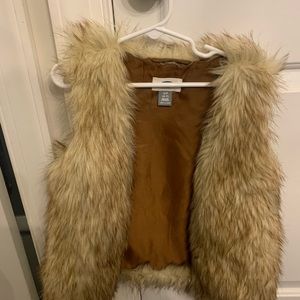 girls faux fur vest